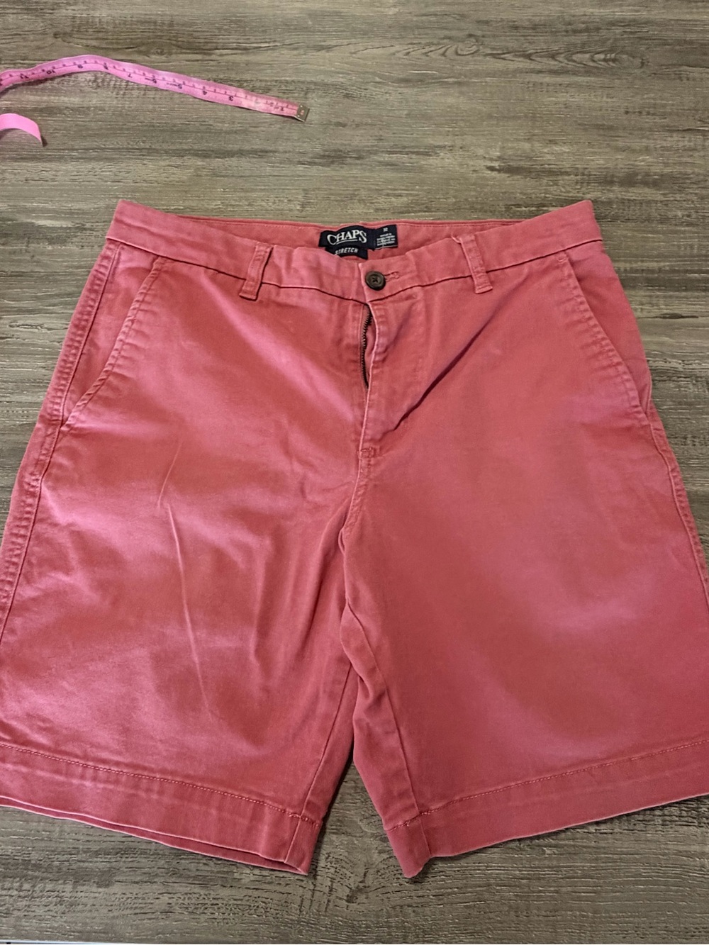 Chaps Men’s Pink Cotton Chino Shorts Salmon